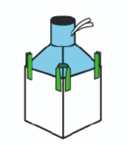 Conical Top + Spout Flexible intermediate bulk container